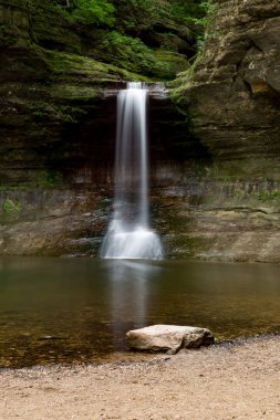 Art arda sıralı uzun pozlama alt Dells düşüyor. Matthiessen Devlet Parkı, Illinois, ABD.