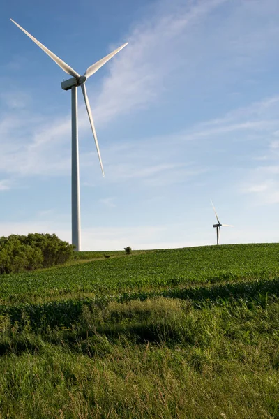 Turbina Eólica Parque Eólico Rural Illinois —  Fotos de Stock