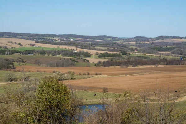 Overlooking Valley Rural Northern Illinois Galena Illinois Usa — Stock Photo, Image
