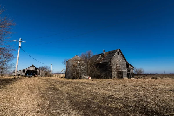 Edificios Agrícolas Abandonados Ruinas Zona Rural Illinois — Foto de Stock
