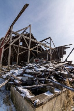 Konut bina yıkıldı. Illinois, ABD.