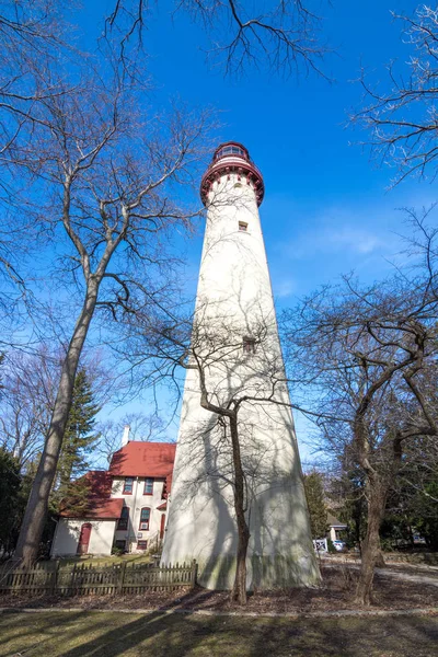 Wind Point Lighthouse Windpoint Light Station Stands 108 Feet Tall — Stock Photo, Image