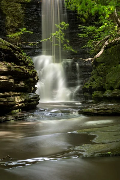 Lago Cae Parque Estatal Matthiessen Illinois Principios Primavera —  Fotos de Stock