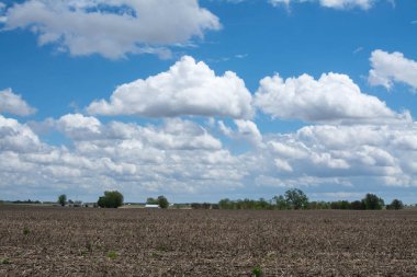 Kuzey merkezi Illinois sıcak ve güneşli bir bahar gününde güzel gökyüzü ve bulut oluşumları.