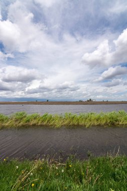 Kuzey merkezi Illinois sıcak ve güneşli bir bahar gününde güzel gökyüzü ve bulut oluşumları.