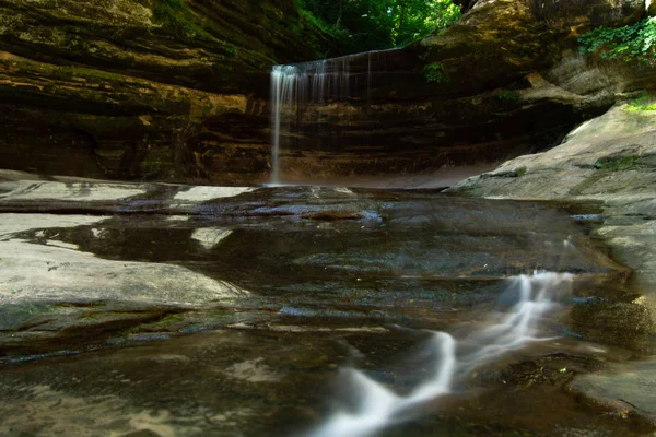 Springtijd Lasalle Canyon Uitgehongerd Rock State Deel Illinois — Stockfoto