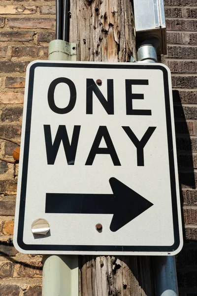 One way sign