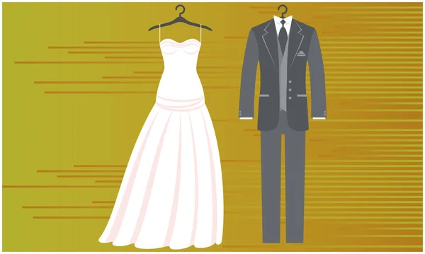 Soyut arka planda bir çift gelinliğin resimlerini oluşturdum.