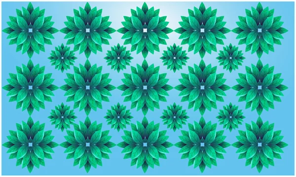 Conception Textile Numérique Diverses Fleurs — Image vectorielle
