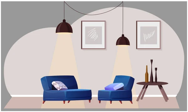 Meniru Ilustrasi Sofa Ruang Rapat - Stok Vektor
