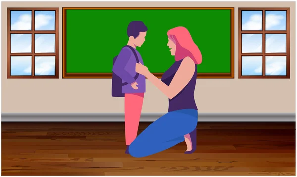 Anne evde oğluyla oynuyor.