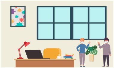 Evde iki kadın birbiriyle konuşuyor.