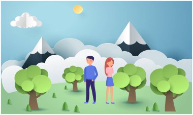 Çiftler bahçede eğleniyor.