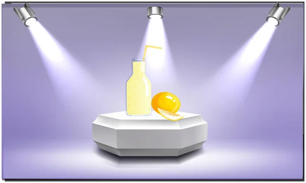 Soyut arkaplanda mango suyu bardağının resimlerini taklit et