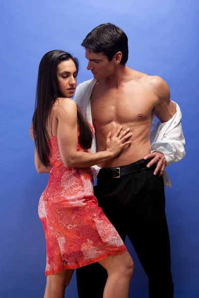 Sexy Couple Poses Camera — Stock Photo, Image