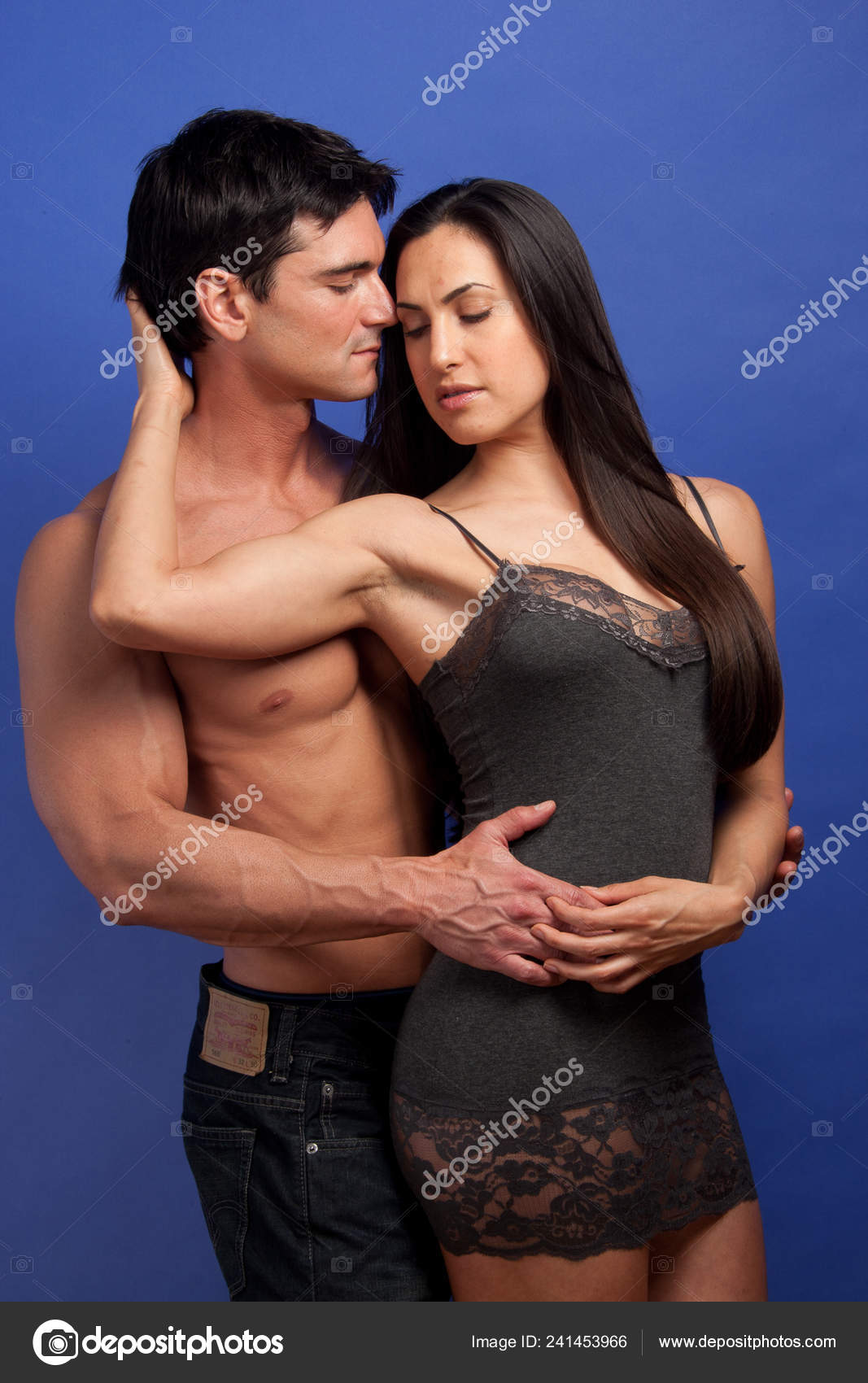 The Hot Couple Pose for the Photo Together. Stock Image - Image of face,  determination: 218442201