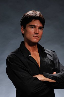 sıcak adam fotoğraf için poz.