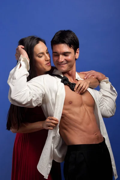 Sexy Pareja Posan Juntos Para Foto — Foto de Stock