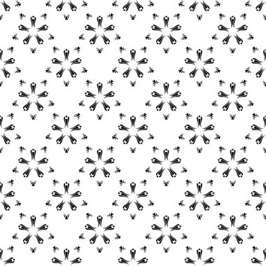 Minimalist geometrik çiçek desenleri beyaz arka planda lüks desenler. Yazdırma, kumaş, fayans, ağ, giysi, arkaplan, ambalaj kağıdı vs. için desen.