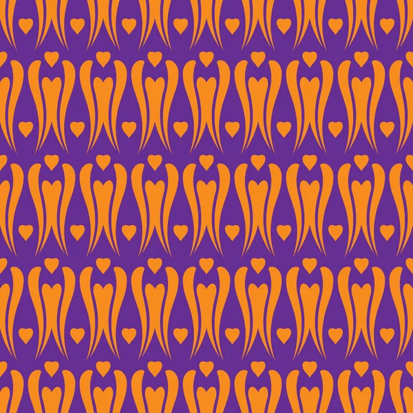 스러운 예술의 무미건조 패턴입니다 주황색 보라색의 추상적 역사적 그림입니다 포장지 — 스톡 벡터