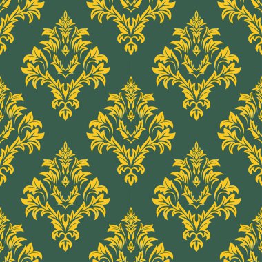 Fas tarzında soyut sarı ve yeşil lamasyon desenli, Fas tarzı. Yazdırma, kumaş, tekstil, ağ, ambalaj, dekorasyon vb..