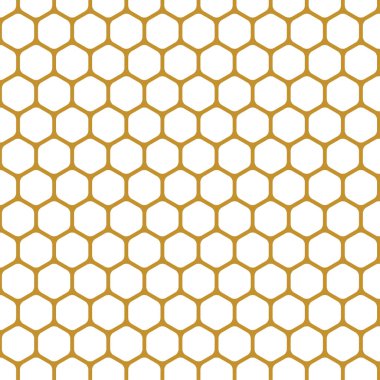 Kusursuz sarı ve beyaz bal peteği deseni. ağ, baskı, moda, kumaş, dekorasyon, giysi, arkaplan deseni. Basit ve güzel çizim