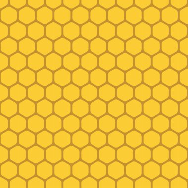 Kusursuz sarı ve kahverengi bal peteği deseni. ağ, baskı, moda, kumaş, dekorasyon, giysi, arkaplan deseni. Basit ve güzel çizim