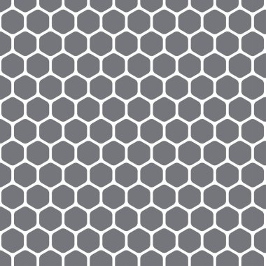 Kusursuz gri ve beyaz bal peteği deseni. ağ, baskı, moda, kumaş, dekorasyon, giysi, arkaplan deseni. Basit ve güzel çizim