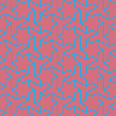 Çizgileri ve yıldızları olan kusursuz soyut geometrik tasarım. ağ, baskı, moda, kumaş, dekorasyon, giysi, arkaplan deseni. Basit ve güzel çizim