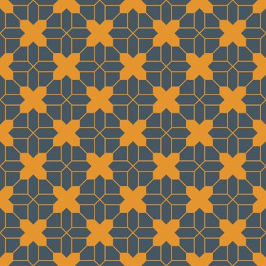 Çizgileri ve kareleri olan kusursuz soyut geometrik tasarım. ağ, baskı, moda, kumaş, dekorasyon, giysi, arkaplan deseni. Basit ve güzel çizim