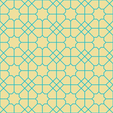 Çizgiler ve karelerle geometrik desen. Kusursuz İslami, Kızılderili motifi. yazdırma, dekorasyon, kumaş, moda, ağ, arkaplan, şablon