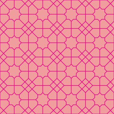 Çizgiler ve karelerle geometrik desen. Kusursuz İslami, Kızılderili motifi. yazdırma, dekorasyon, kumaş, moda, ağ, arkaplan, şablon