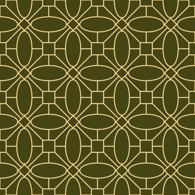 Elips, kare ve çizgilerden oluşan kusursuz mozaik desen. Hint sanat deseni. yazdırma, dekorasyon, kumaş, moda, ağ, arkaplan, şablon