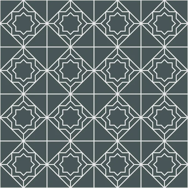 Fancy Hexagonal Linear Star Seamless Design Illustration Abstract Geometric Pattern — Stock Vector