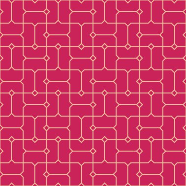 Çizgiler ve çokgenlerle kusursuz doğrusal desen. Soyut geometrik doku. ağ, kumaş, moda, dekorasyon, arkaplan ve yazdırma deseni