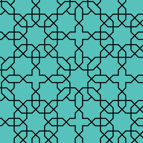 Bezešvé Abstraktní Lineární Mřížka Indické Perské Nebo Morocké Umění Ornamentální — Stockový vektor
