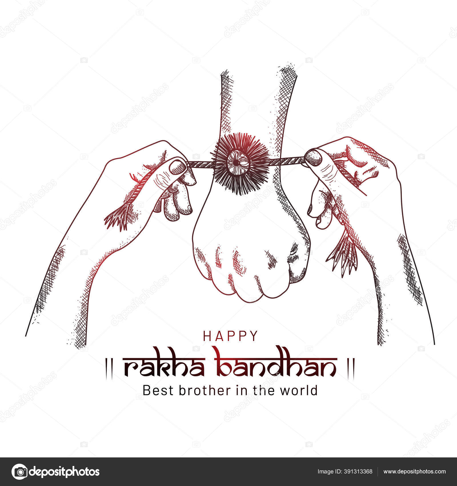 Happy Raksha Bandhan celebration Poster. Subhadra tying Rakhi to Krishna on Raksha  Bandhan. Hand Draw Sketch Design Illustration. Stock Vector | Adobe Stock