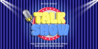 düzenlenebilir 3d şişme metin efektini gösterir. Typhography logosu