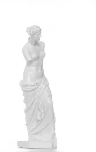 Venüs Milos, ya da beyaz arka planda Afrodit. Louvre 'daki heykelin kopyası. Yüksek tuş.