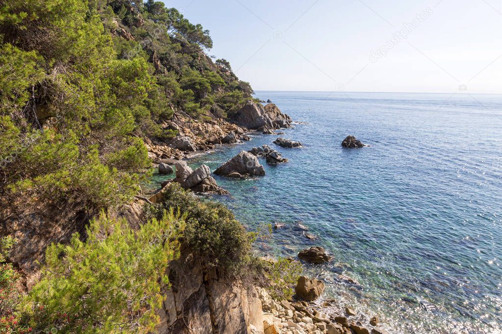 Costa Brava, Catalonia, Spain in a beautiful summer day