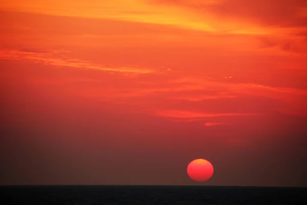 Picturesque Red Yellow Sunrise Black Sea — Stock Photo, Image