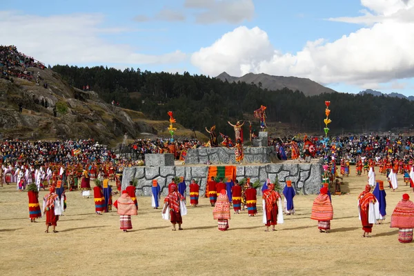 Toli Raymi Festival Cusco Sacsasasayhuaman — 스톡 사진