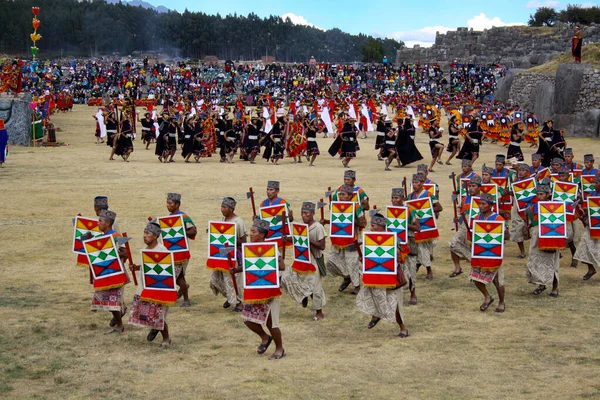 Festival Inti Raymi Cusco Sacsayhuaman Perú Imagen de archivo