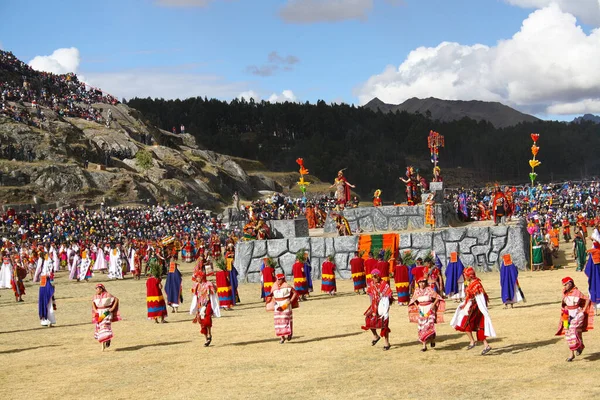 Inti Raymi Festival Cusco Sacsayhuaman Peru Stockbild