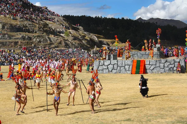 Inti Raymi Festival Cusco Sacsayhuaman Peru Stockbild