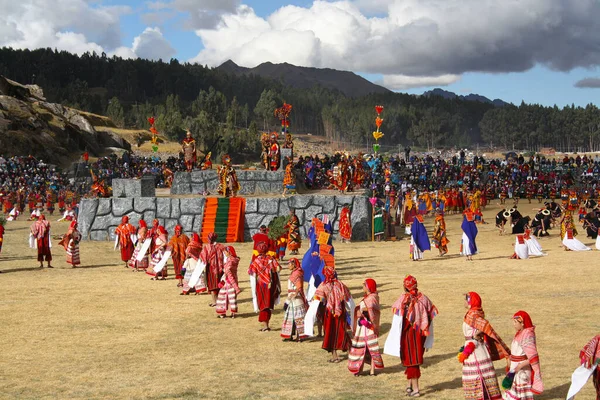 Inti Raymi Festival Cusco Sacsayhuaman Peru Stockfoto