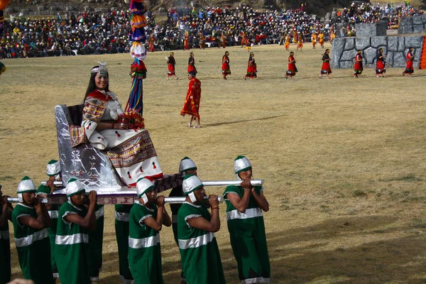 Inti Raymi Festival Cusco Sacsayhuaman Peru Stockbild