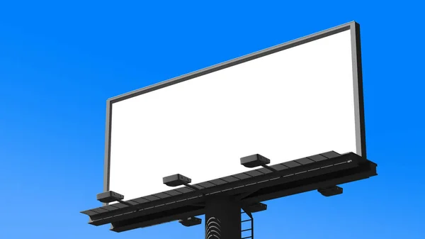 Blank billboard on blue sky — Stock Photo, Image