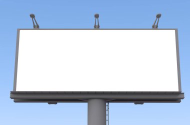 Boş billboard. 3D render