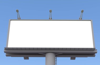 Boş billboard. 3D render